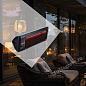 Инфракрасный обогреватель Heliosa Hi Design 9.3 черный (стекло, пульт, bluetooth)
