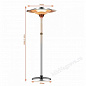 Уличный инфракрасный обогреватель Hugett Floor Steel 1821ADC